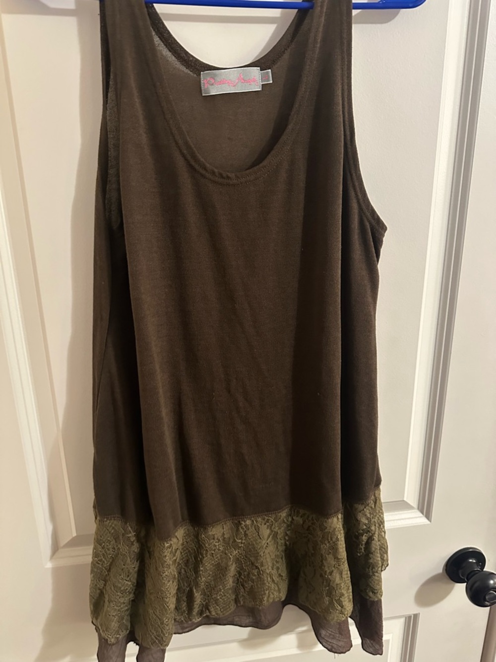 y2k Pretty Angel brown tunic